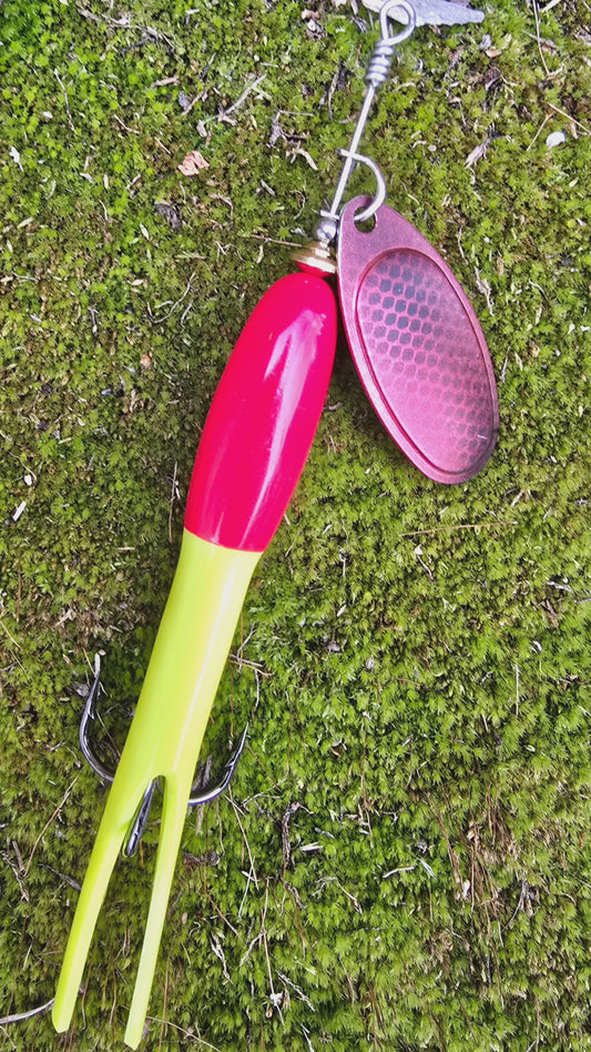 FOXN Flying C Salmon Spinner 30 gr. Yellow/Red.