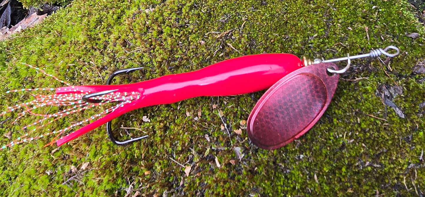 FOXN Flying C Salmon Spinner 32 gr. Red Shrimp.