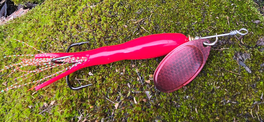 FOXN Flying C Salmon Spinner 32 gr. Red Shrimp.