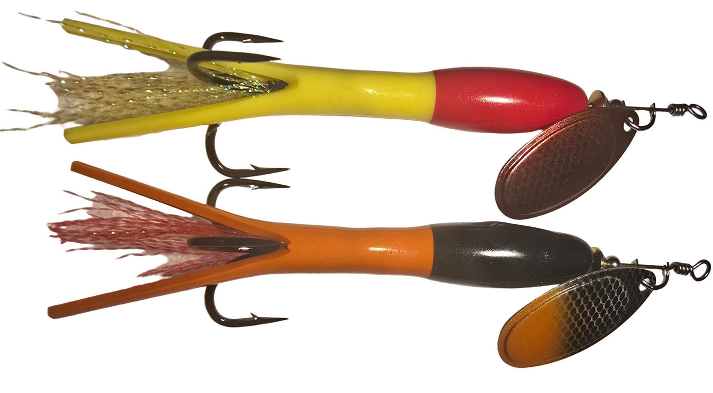 FOXN Flying C Salmon Spinners FLASH 30 gr. Yellow/Red. Black/Orange. 2pk.