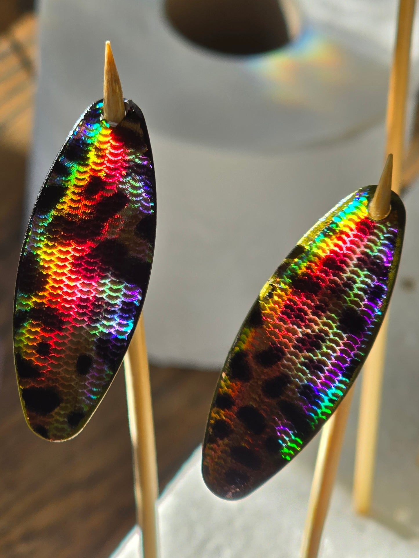FOXN Salmon Spinner Flying C 32gr. Black and Orange. Holographic. Upstream/Downstream.
